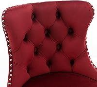 Vista 8 de Taburetes de bar giratorios de terciopelo ajustable con altura del asiento de 25 a 33 pulgadas, taburetes de bar con base cromada con respaldo