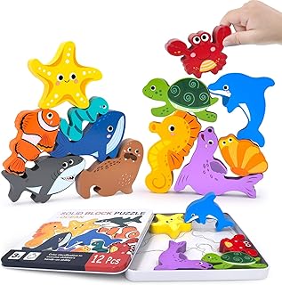 Comprar Puzzles de Madera Juguetes Bebes, Rompecabezas de Animales Marinos para Niños 3-6 Años, Madera Puzzles Infantiles, Juegos Educativos