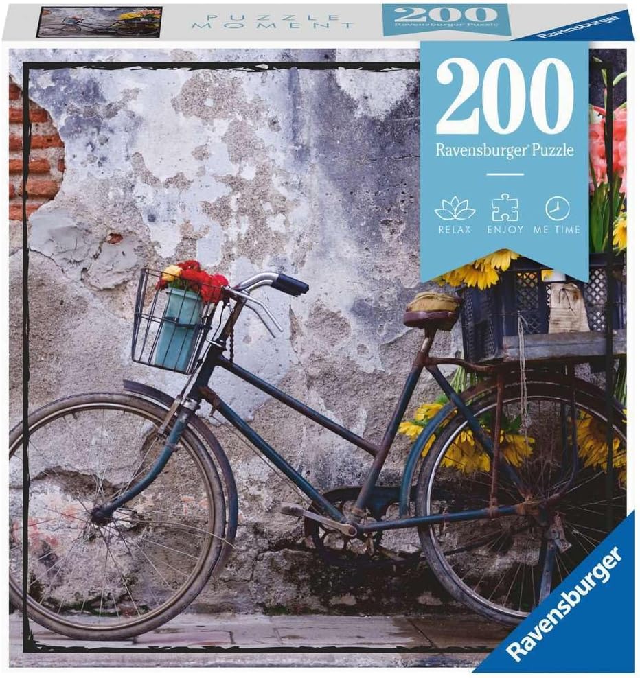 Puzzle Moment: Bicycle | 200-Piece Premium Jigsaw Puzzle for Adults and Kids | Unique Softclick Technology Ensures Vibrant, Matte Finish with Long-Lasting Quality