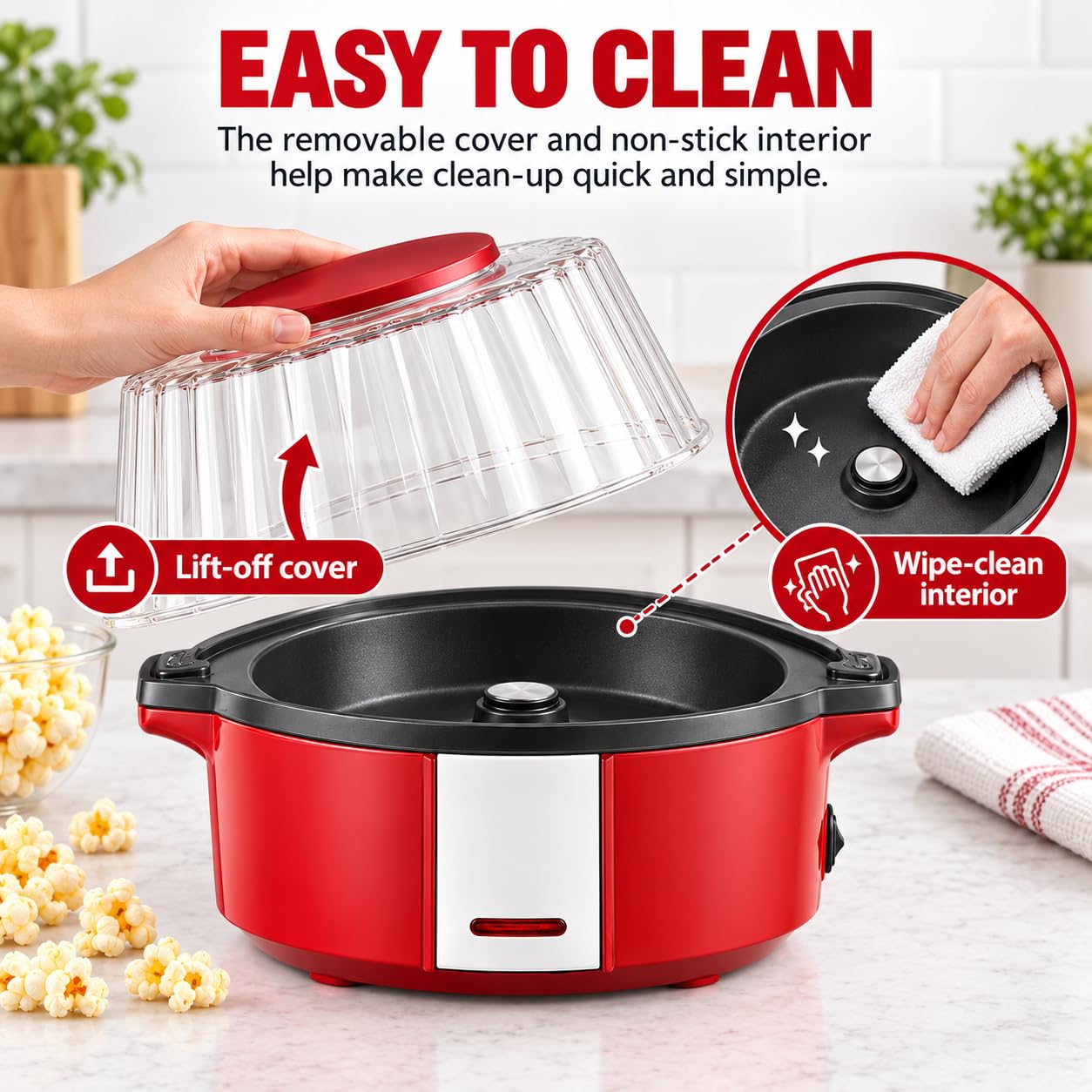 Maszyna do popcornu, automatyczna elektryczna maszyna do popcornu