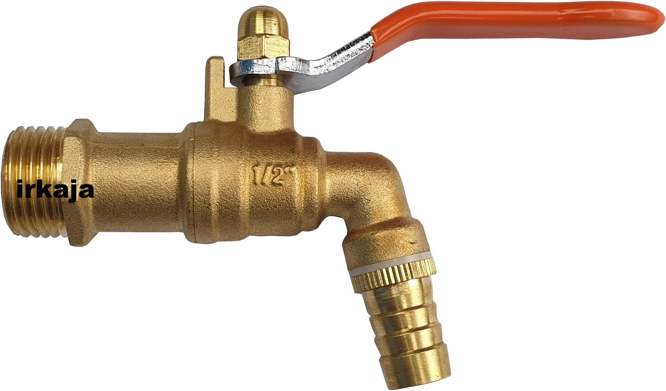 1/2" Faucet Stainless Brass Finish Tap Suitable for Washing Machine Inlet Hose Pipe, Outside Garden Watering, Car Washing, Public Places, Home Mop Sink, Laundry Water Pools with Water.
