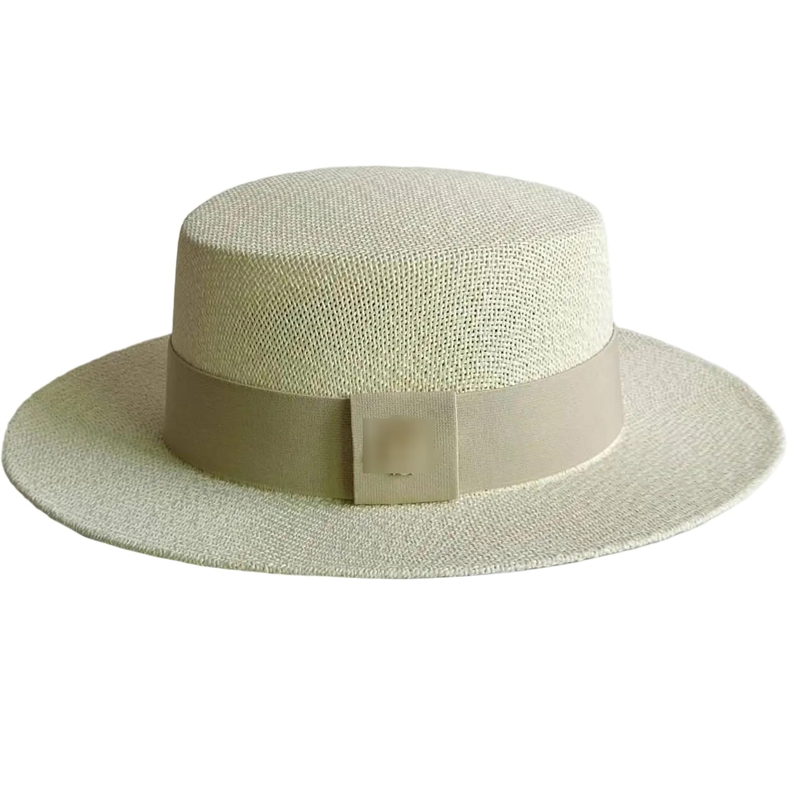 LCUVIMPEX Bucket Hats， Straw Sun Hat Women Flat Top Wide Brim Protection Size M55-58cm(30)