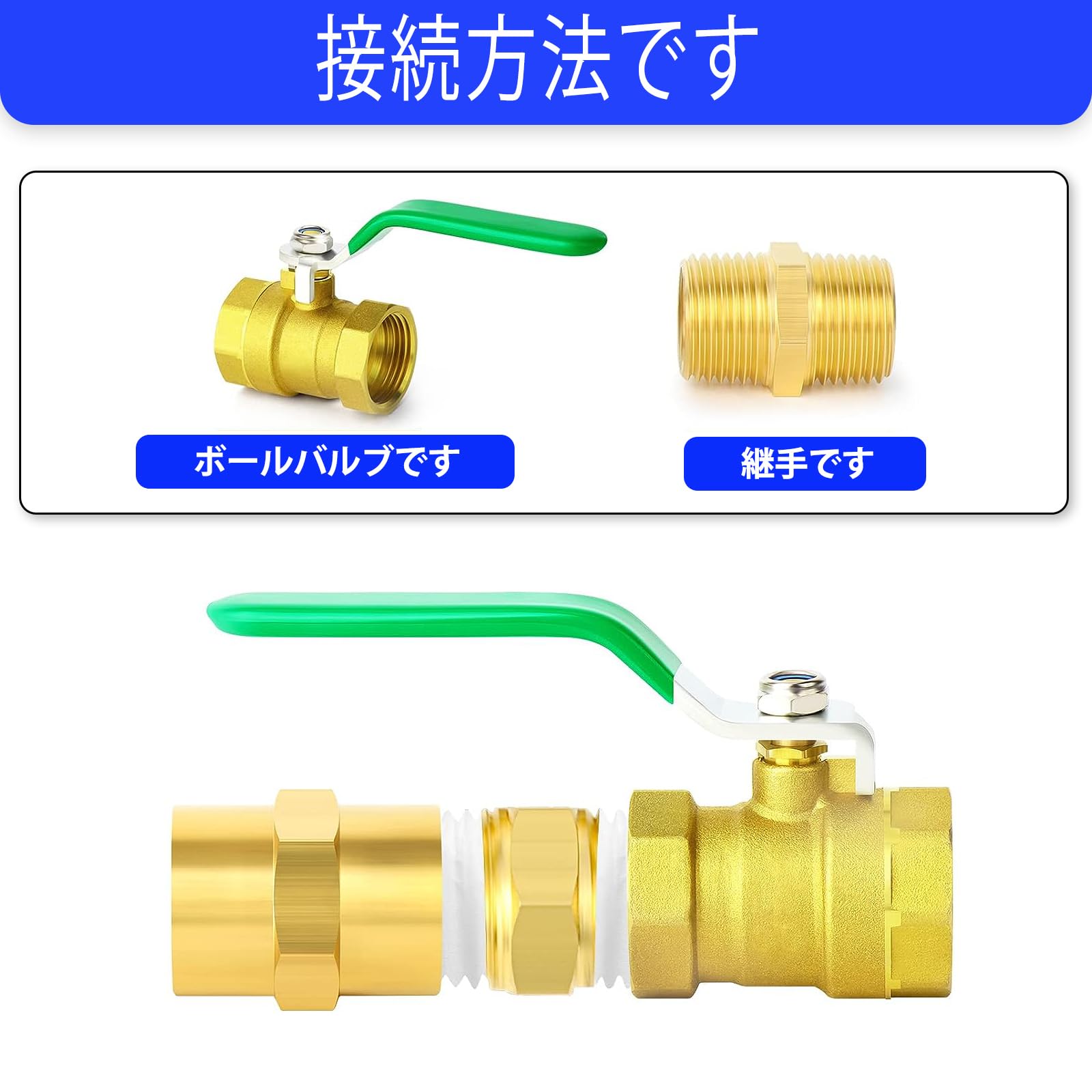 TAILONZ 1個重デューティ真鍮ボールバルブ 3 PTメス×3PTメスボール