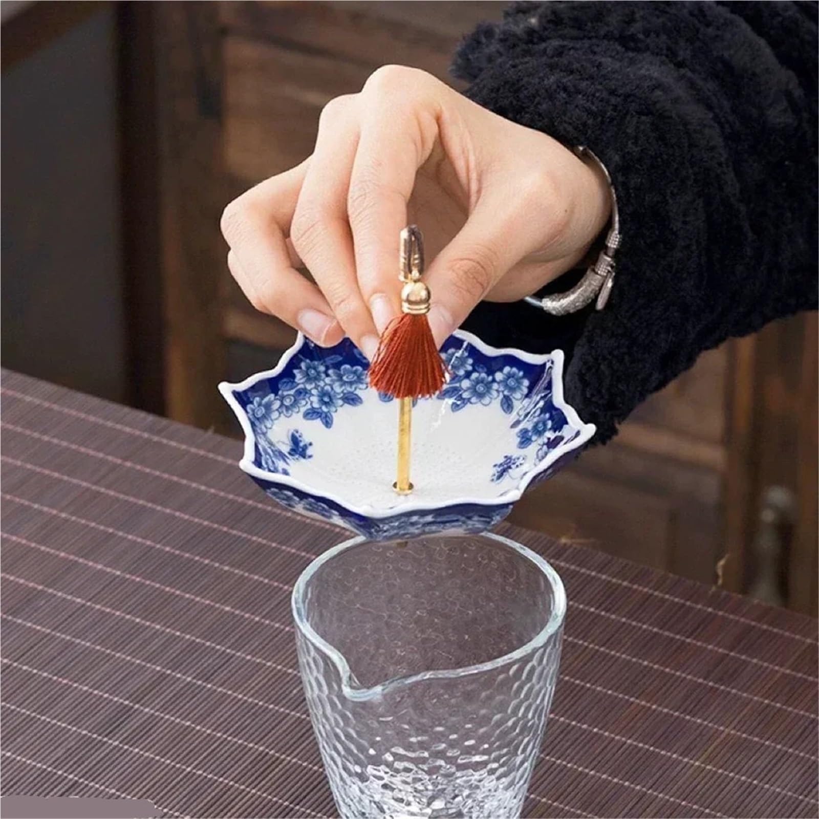 Filtros de té for paraguas, colador cerámica, decoración ceremonia, adornos, Infusor for amigos, 1 Uds Para Reuniones Familiares Y Oficinas