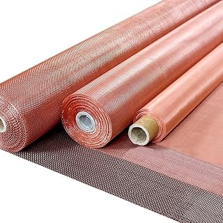 tong gu 19 x 39 inch 99.9% Pure Copper Mesh Woven Wire Filter Net EMF Shielding Screen Fabric (150 mircon)