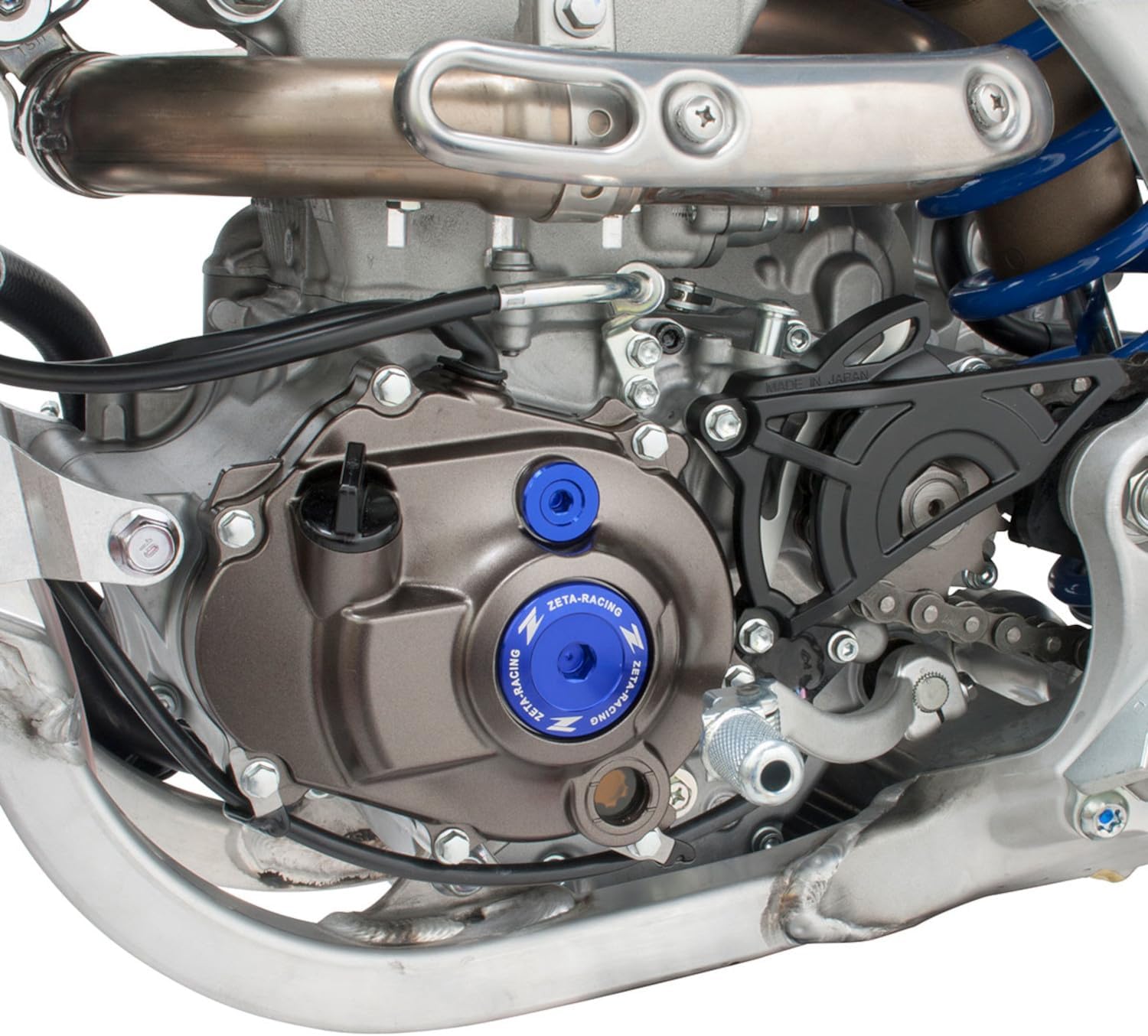 Zeta Engine Plug Compatible with Yamaha YZ250F 2014-2025, YZ450F 2014-2022, YZ250FX 2015-2025, YZ450FX 2016-2023, WR250F 2015-2024, WR450F 2016-2022 - Blue | Precision Machined Anodized Aluminum