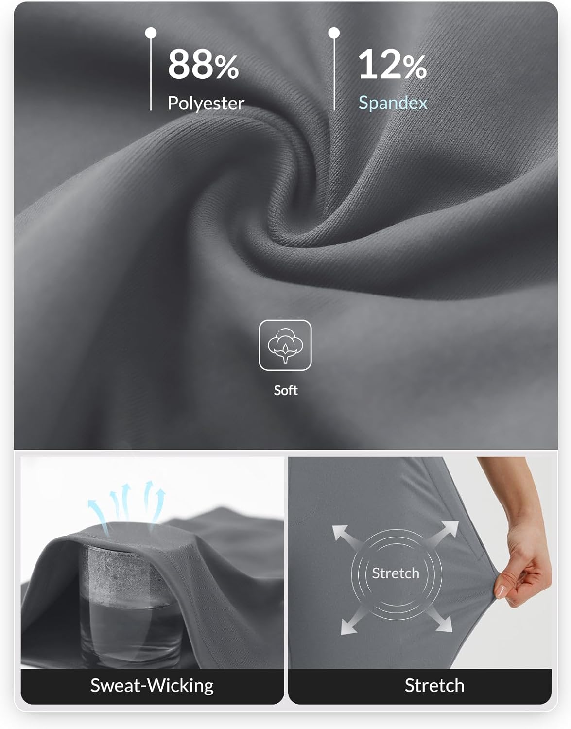 baleaf Women's 7 Inch Bermuda Long Shorts with Zipper Pockets High Waisted Athletic Shorts Walking Dressy Casual Loose - Image 6