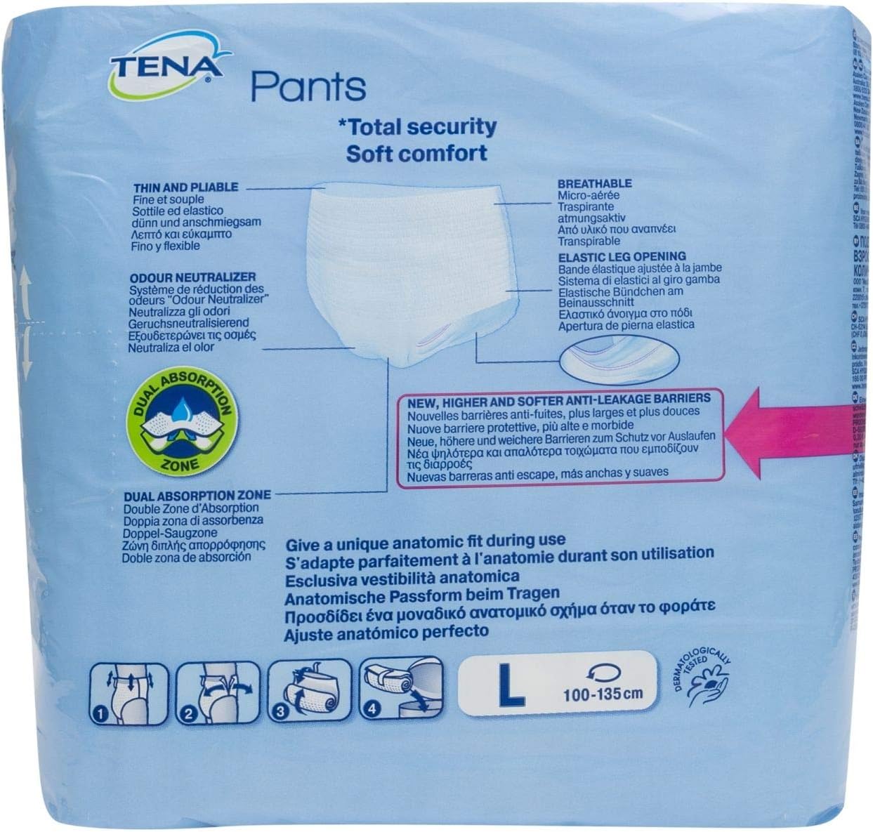TENA Pants Super Large, White, Large Pads - Pack of 12 - Image 3