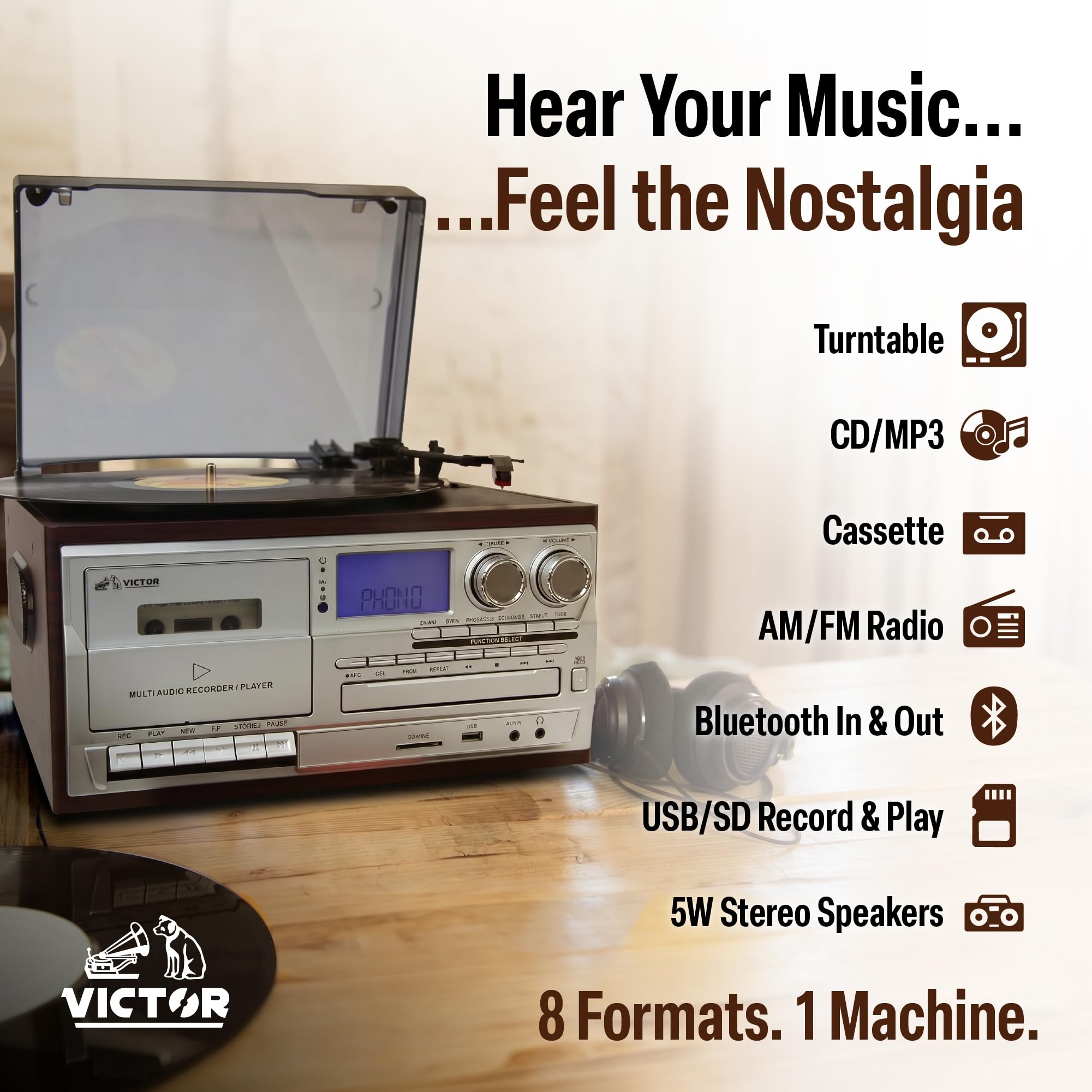 Amazon.com: Victor VWRP-4200 Cosmopolitan 8-in-1 Vinyl Record