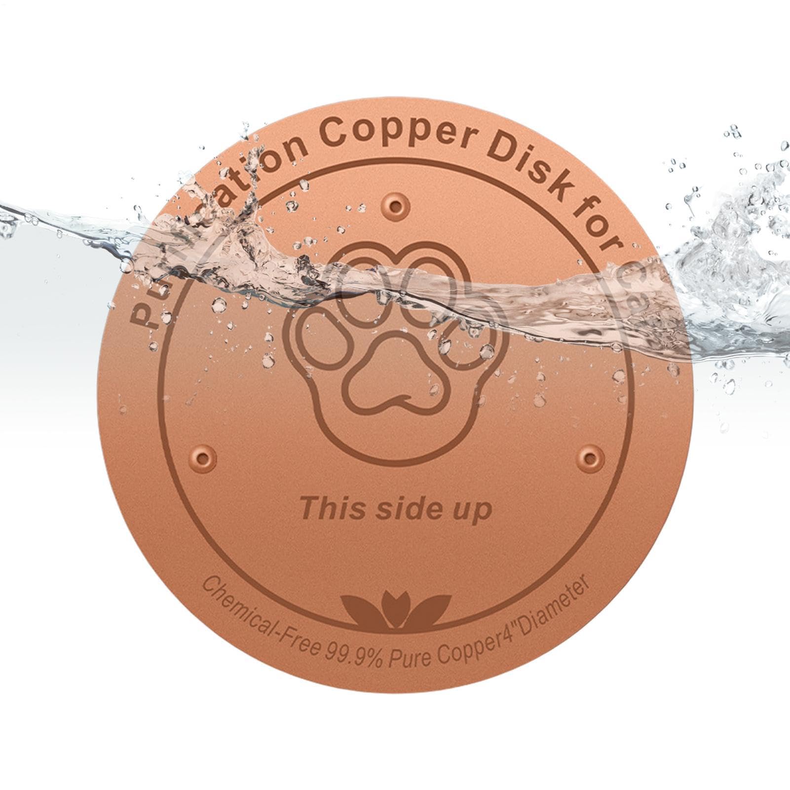 Bird Bath Cleaner Disc,Cleaner Plate for Dog Water Bowl - Copper Water Cleaning Disc,for Garden Indoor Outdoor Backyard Home Patio Apartment