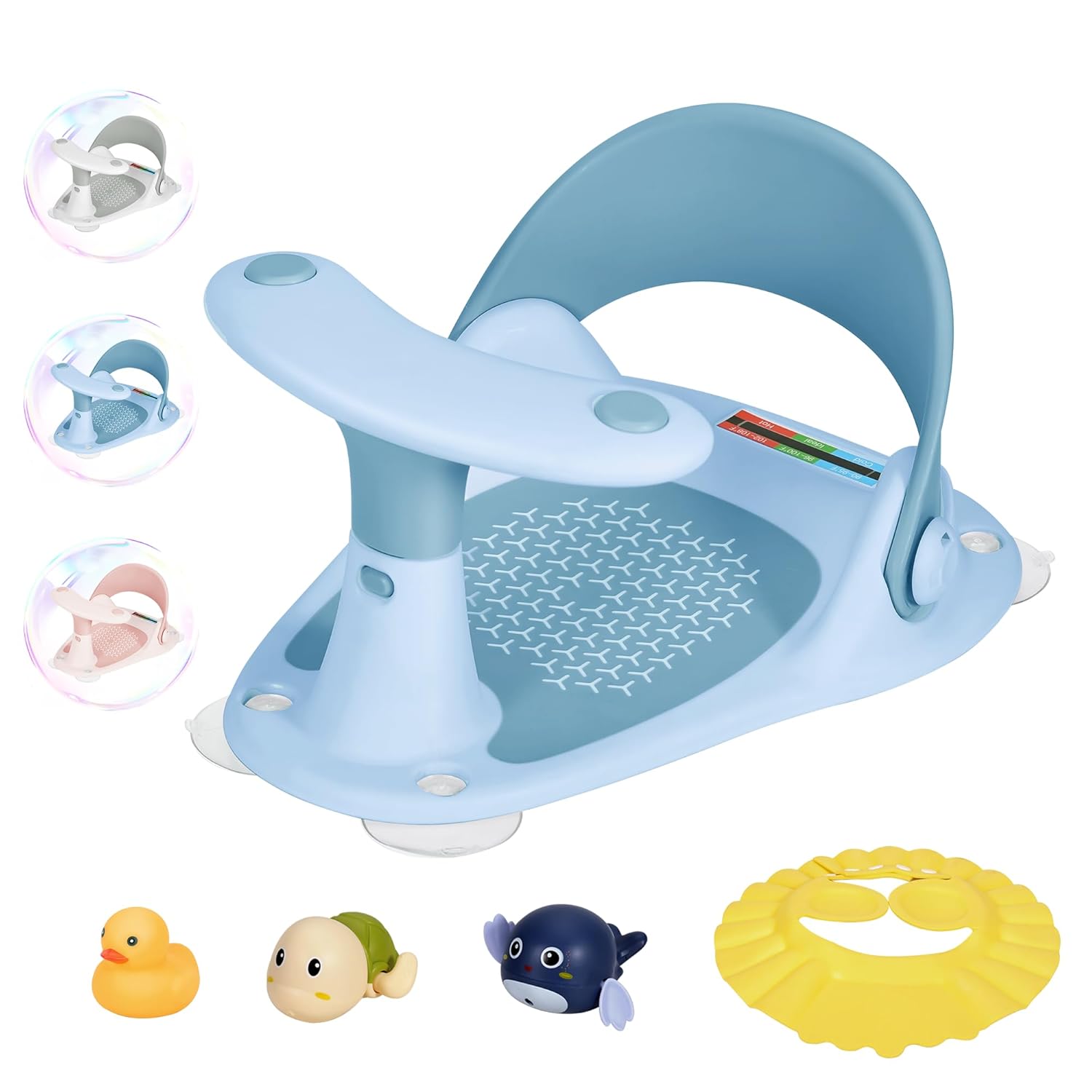 Baby Bath Seat, sit me up Floor seat for Baby,with Thermometer sit up Bathtub seat for Baby, Non-Slip Toddler Bath Seat for Baby, Baby Bathtub Baby Bath Seats 6-12 Months (Blue) Baby Bath Seat, sit me up Floor seat for Baby,with Thermometer sit up Bathtub seat for Baby, Non-Slip Toddler Bath Seat for Baby, Baby Bathtub Baby Bath Seats 6-12 Months (Blue)