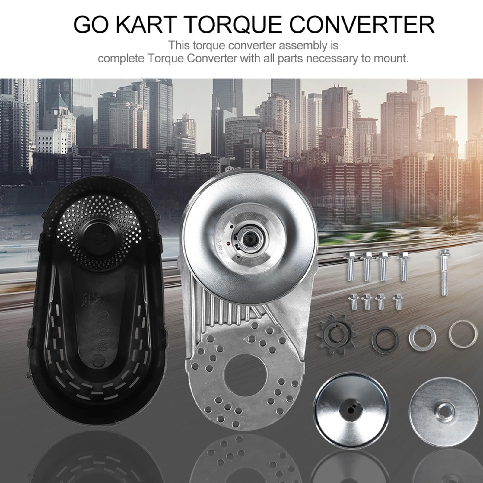 Generic Go Kart Convertitore di Coppia Set Frizione Assemblaggio Potente Kit di Sostituzione per Mini Moto e Piccoli Motori