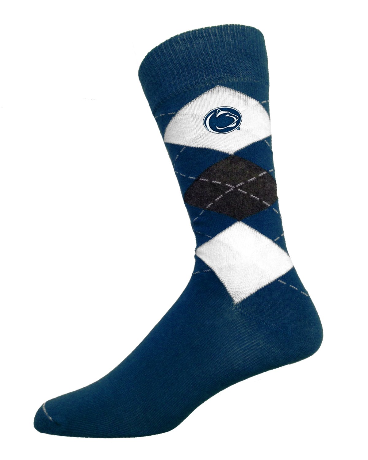 Two Feet Ahead Penn State Adult Men's Argyle Crew Socks 10-13