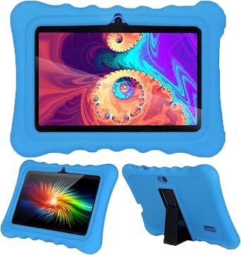 7 Inch Silicone Case for BYANDBY BYQ8,NOVOJOY NQ8/Q8K,PRITOM K7PRO/K7 PRO/K7,Contixo V8/v8-2/V9-3/V9,HOTTABLET Q8PRO/HTQ8K,WUIUHOU Q8/WUQ8,DIGITHINK DGT Q8K,HDTABLET Q8K 7 Inch Kids Tablet,Blue