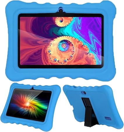 Amazon Aijako 7インチタブレットケースカバー Dragon Touch Y88x Plus Y88x Pro 7インチ 専用 保護ケース シリコーン素材 スタンド機能 カバー Yuntab Q88 7インチ Youmim 7インチ 傷つけ防止 スタンドシリコーンケース 無毒 安全 子供用 青 Aijako タブレット