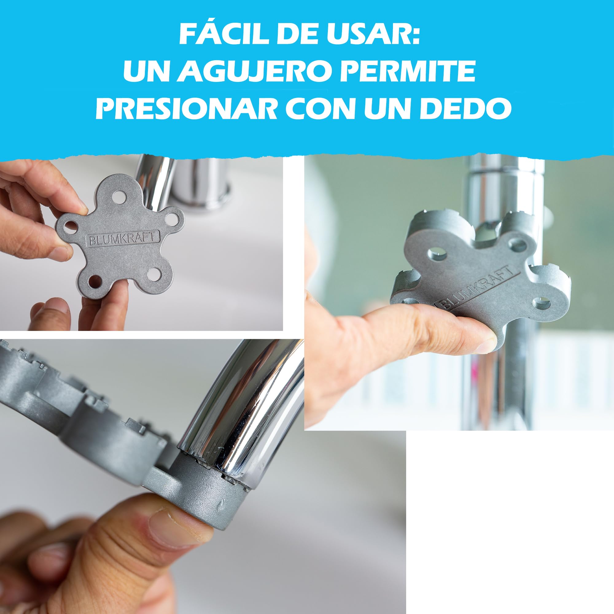 Llave universal para aireador/mousseur Caché TT, TJ, JR, STD, TF y grifo IKEA compatible. Llave de montaje y desmontaje compatible con Neoperl.