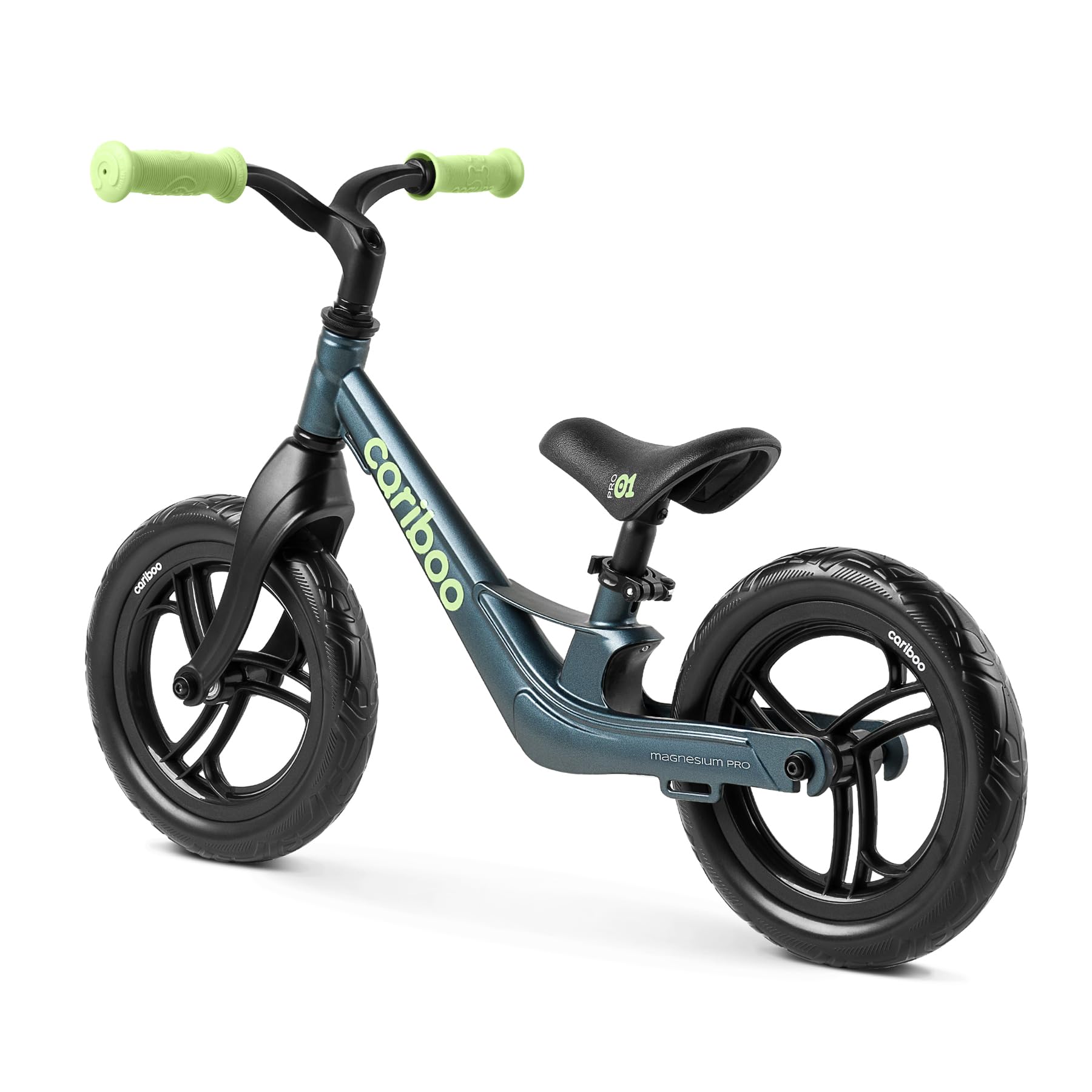 Cariboo Magnesium Pro Draisienne Enfant pour 2 Ans Cadre en Magnésium Roues 12 Pouces Jusqu'à 30 kg Selle Réglable Poids Très Léger