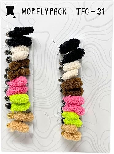 Miniatura 5 de Surtido de 24 moscas de trapeador | Plantilla de fregona de tungsteno y ganchos de púas | Moscas de pesca con mosca para trucha tamaño #10