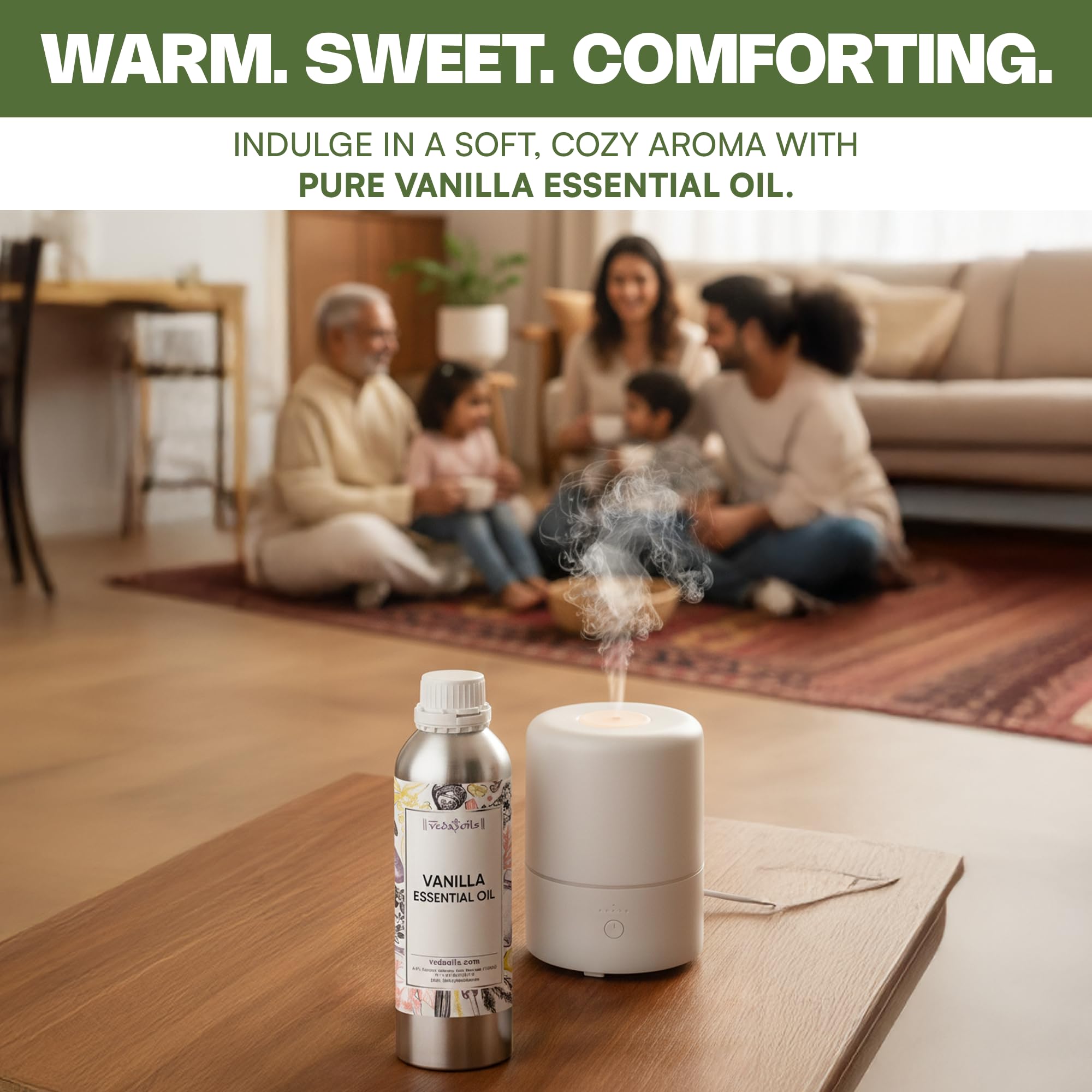 VedaOils Vanilla Essential Oil for Skin and Hair 100ml – Pure & Natural Vanilla Essential Oil for Diffusers, Home Fragrance, Candle & Soap Making and Aromatherapy - Image 2 thumbnail