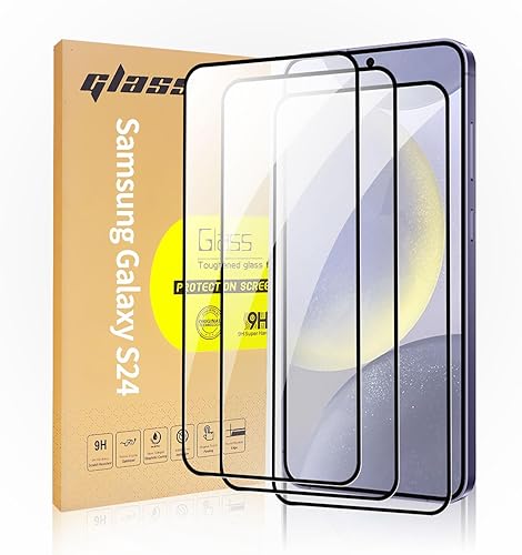 Vista 10 de Paquete de 3 protectores de pantalla de vidrio templado aplicables para Google Pixel 8 Pro de 6.7 pulgadas, compatible con identificación de huellas