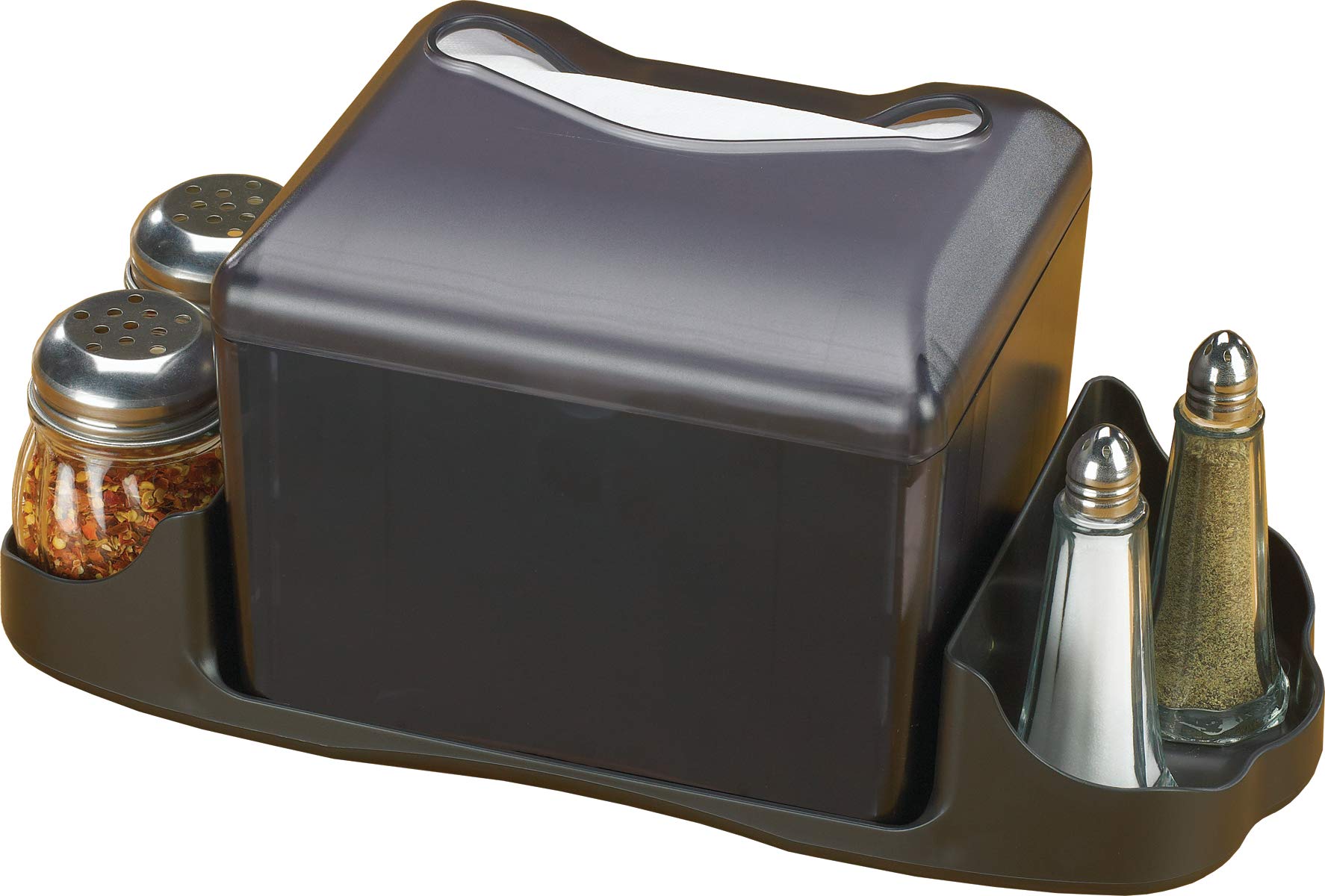 San Jamar h4005tbk mesa servilleta dispensador, Fullfold Control Face, perla negra, 200 + capacidad, 159 mm H x 190 mm W x 156 mm D (caso de 4) (Pack de 4)