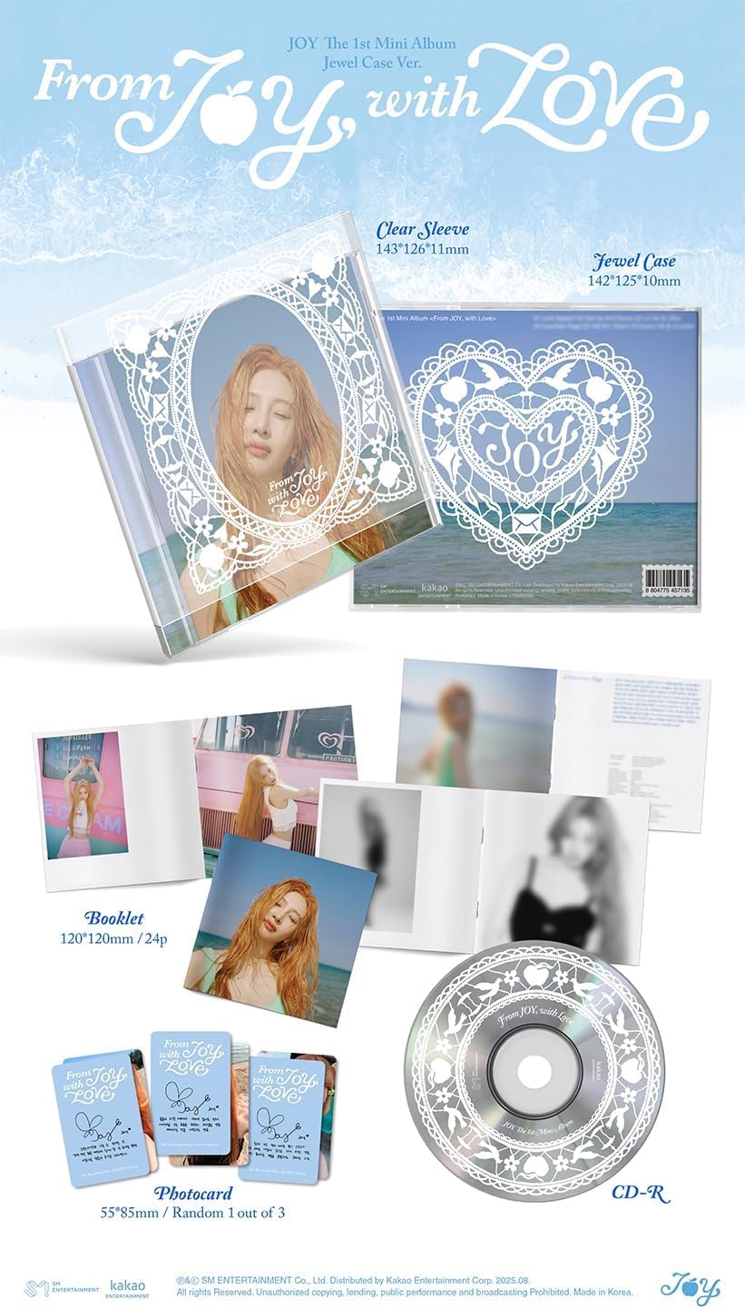JOY - [FROM JOY, WITH LOVE] 1st mini album (3-częściowy zestaw (Photobook + Tin Case + Jewel Case)) + dodatkowe karty fotograficzne