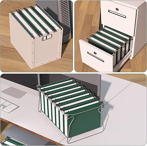 Miniatura 53 de Carpeta colgante de plástico de capacidad adicional, tamaño carta, paquete de 12 carpetas colgantes reforzadas con expansión resistente de 2