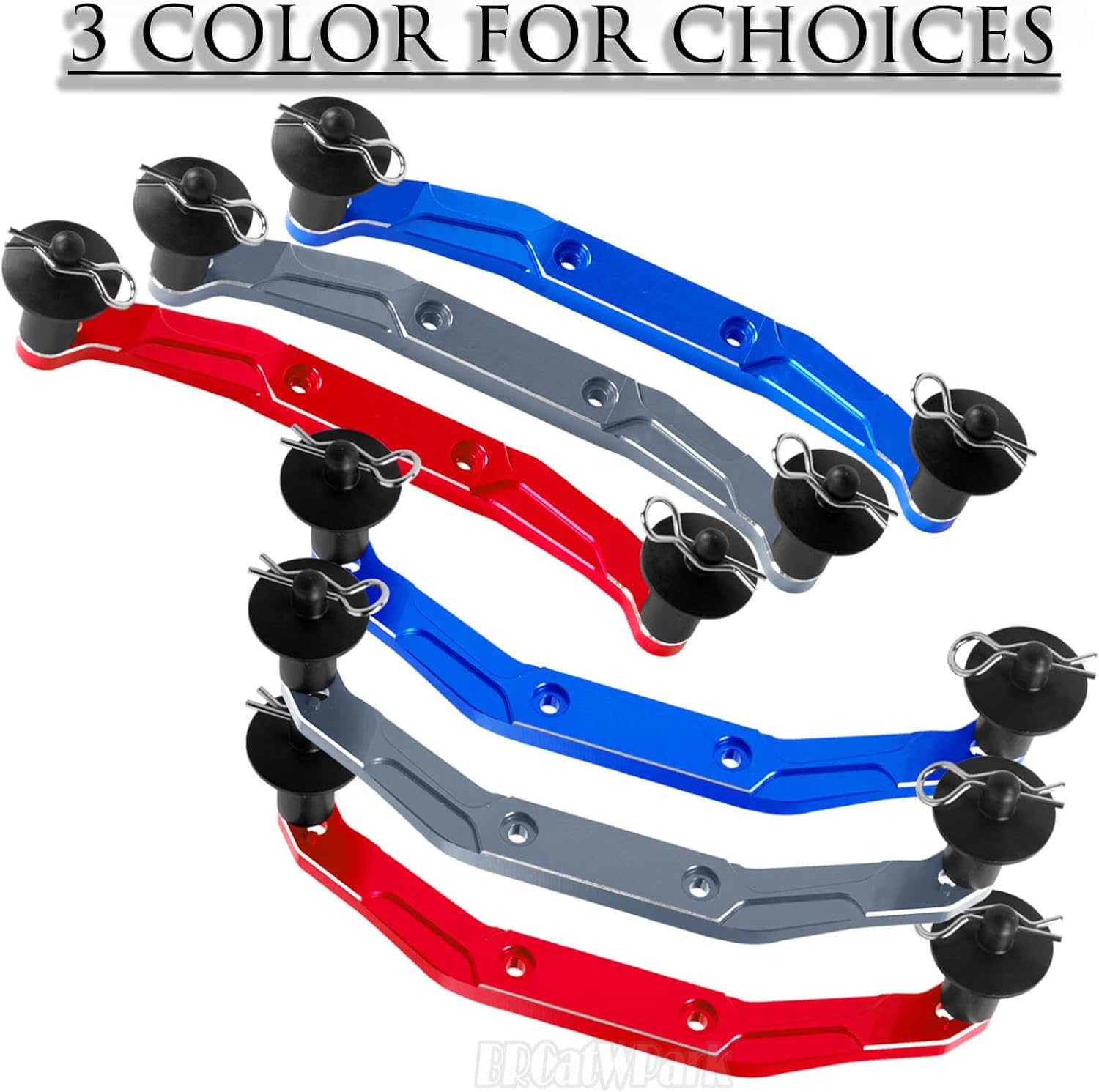 RC Body Mount Upgrades Part for 1/10 Slash 4x4 VXL,Aluminum Front & Rear Body Mounts with Body Posts Hops Up,Navy Blue