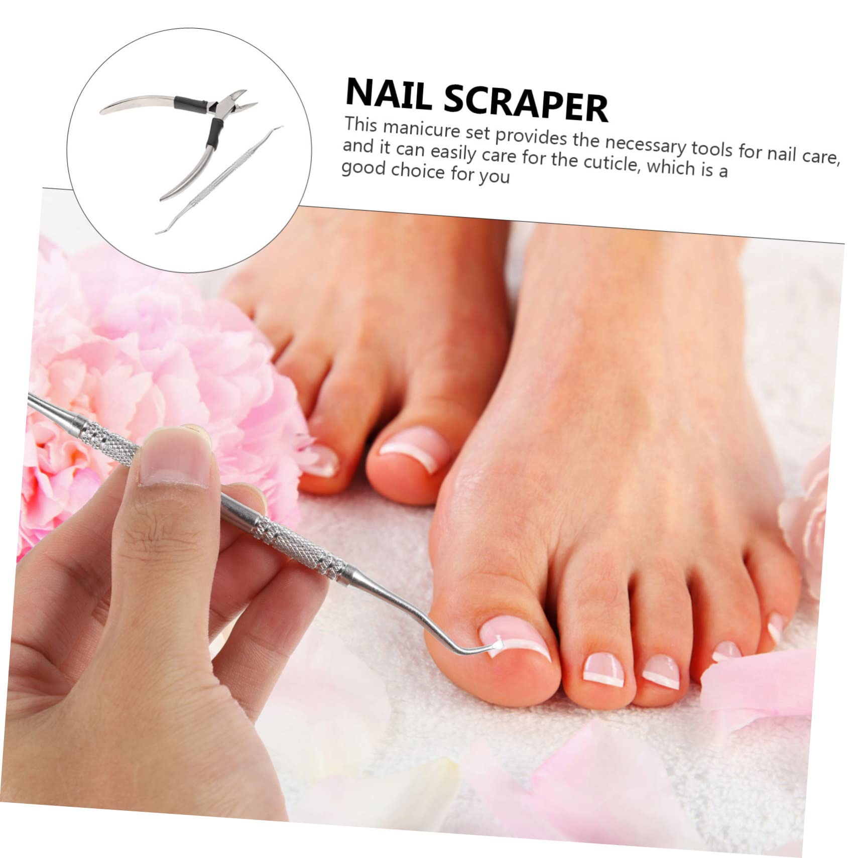 Healeved 2juegos Alicates Para Cutículas Inoxidable Profesionales Para Pedicura y Manicura Diseño Ergonómico Salones y