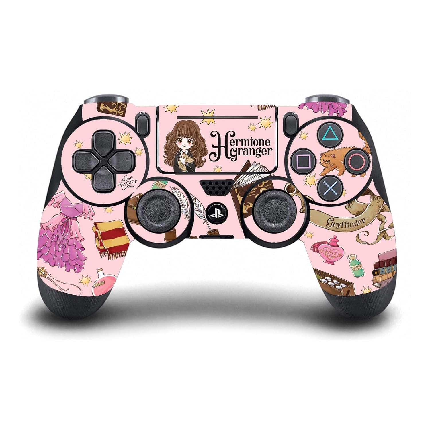 Head Case Designs Officially Licensed Harry Potter Hermione Pattern Graphics Vinyl Sticker Gaming Skin Decal Cover Compatible With Sony PlayStation 4 PS4 Slim Console and DualShock 4 Controller