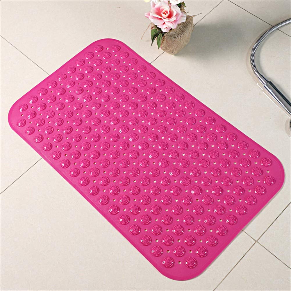 QQTT Absorbent Non-slip Bath Mats With Suction Cup With Drain Hole Bathtub Mats Extra Long Anti Mould Shower Mats Waterproof Machine Washable Carpet Rug For Bathroom
