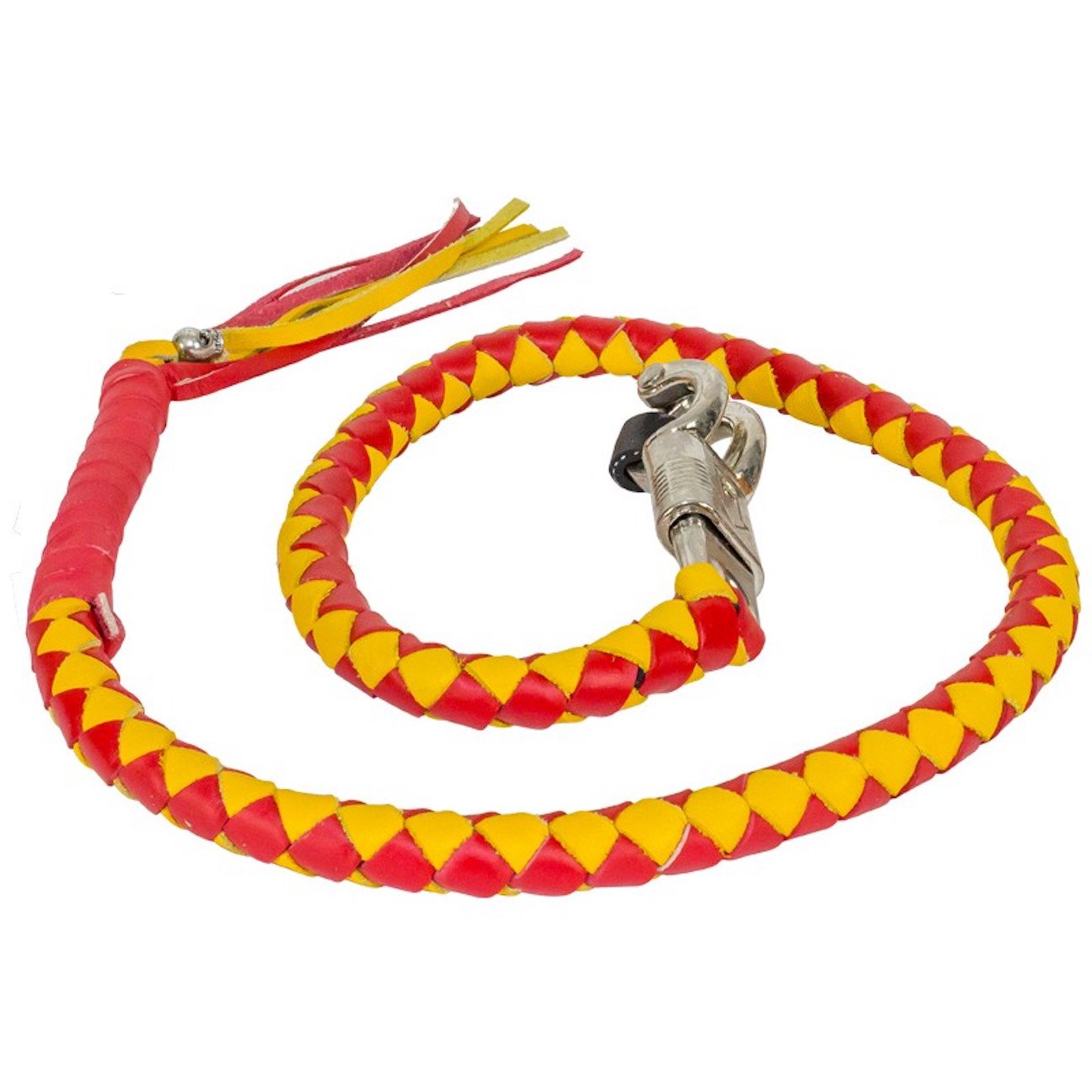 Red and Yellow Get Back Whip for Motorcycles