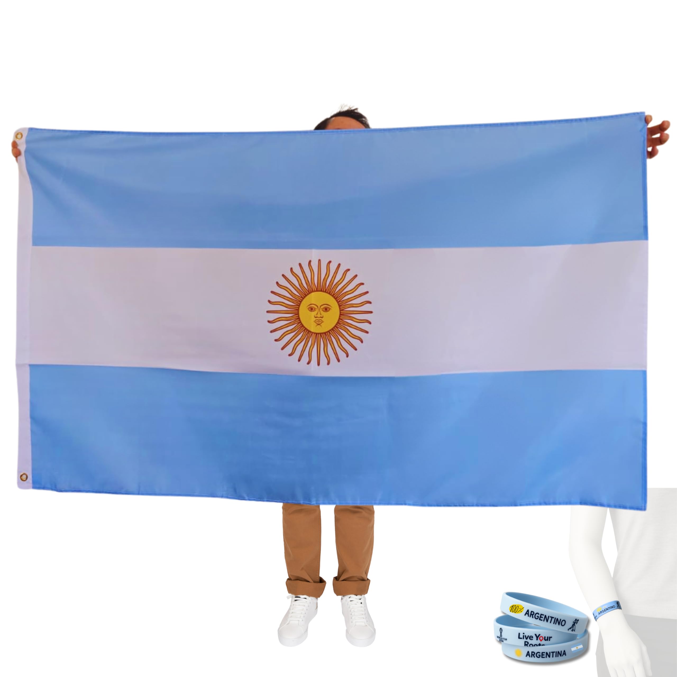 BANDIERA ARGENTINA 45x30cm - BANDIERINA ARGENTINA 30 x 45 cm cordicelle - AZ FLAG
