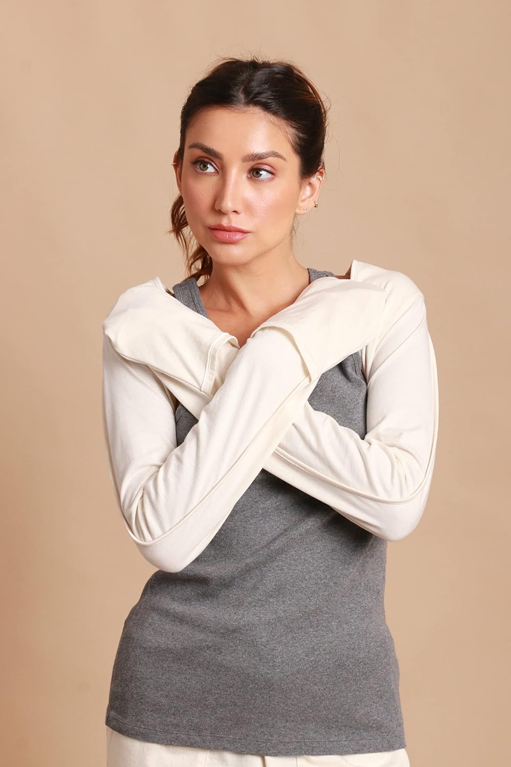 Cottonique Allergy-Free Organic Cotton Bolero Shrug for Eczema, Psoriasis, and Contact Dermatitis