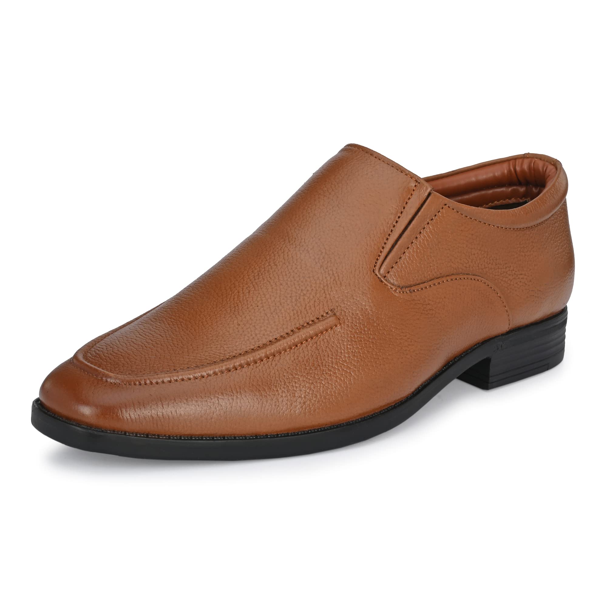 AuserioMen's Full Grain Leather Slip On Formal Shoes | Anti Skid Sole | Padded Collar | Antimicrobial & Heat-Insulating | Shoes for Office & Parties & All Occassions (SSE 400.401.402)