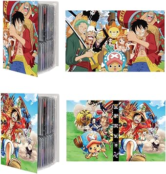 Onepiece Luffy Card Album Holder, 4 Pocket Binder with 240 Pockets and 30 Sleeves - Perfect for Game and Sport Card Collection