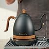Hervidor eléctrico de cuello de ganso Brewista Artisan, hervidor de agua con panel LCD, control preciso de temperatura, hervido rápido y ajustes de mantener caliente para café de vertido y té, 1 litro (negro mate) 3