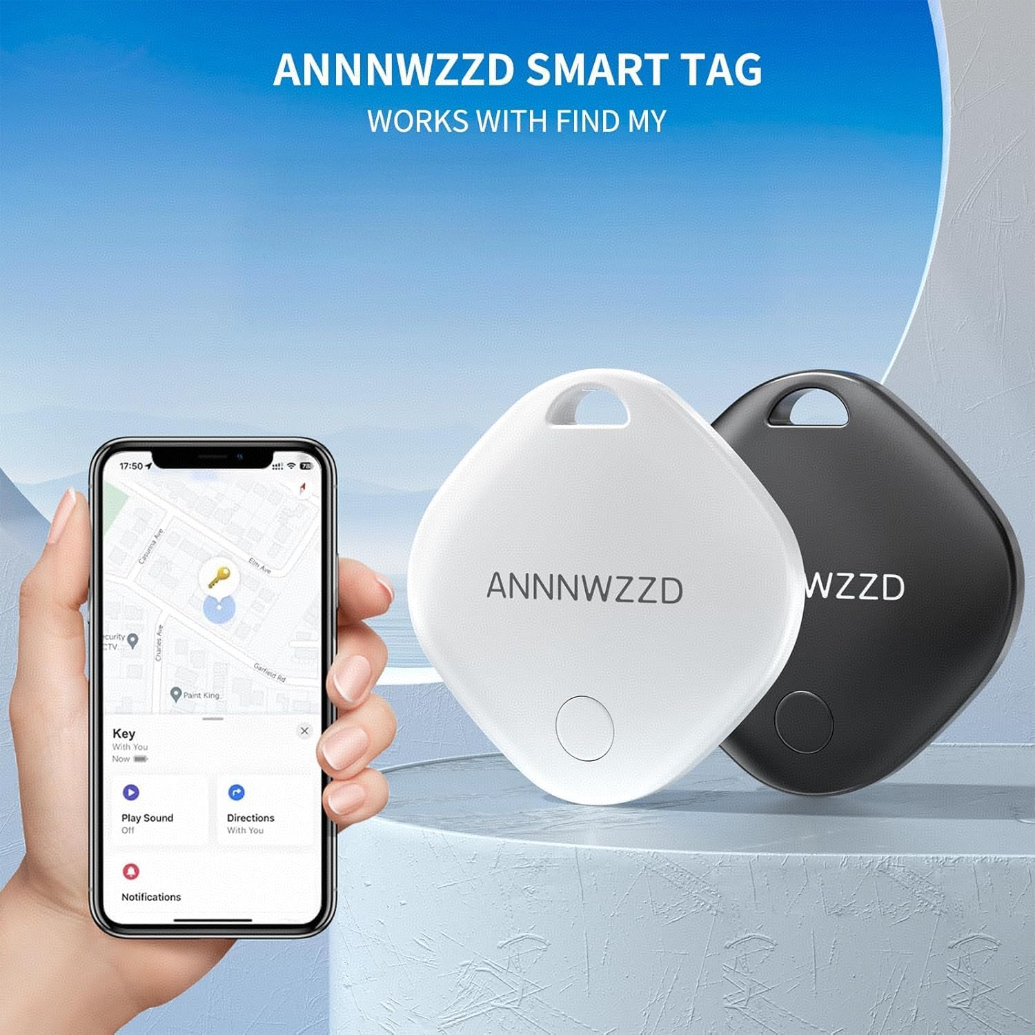 ANNNWZZD Tag 4 Pack Item Finders with Apple Find My APP (iOS Only) Help You Track Your Keys, Wallet, Luggage, Backpack, Super Lightweight [Apple MFi Certified] - Image 2