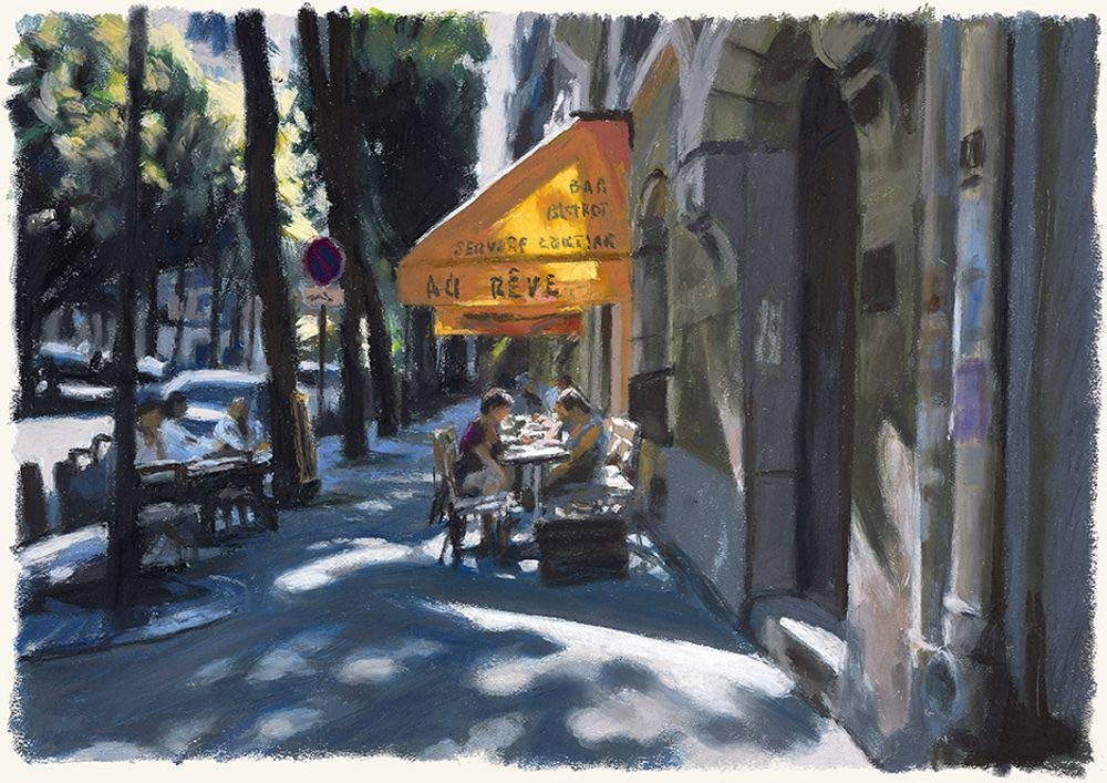 5783 セイ・ハシモト 橋本清一 メニルモンタン大通り◆パステル画 肉筆 5783 セイ・ハシモト 橋本清一 メニルモンタン大通り◇パステル画 肉筆