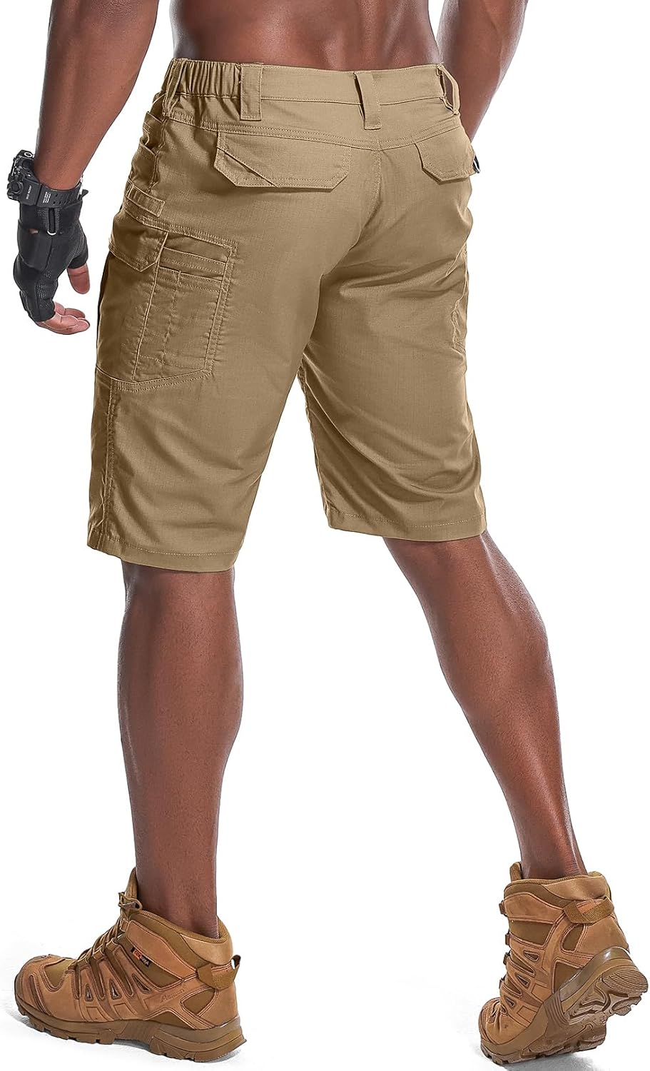 Men's Hiking Cargo Tactical Shorts with Multi Pockets Stretch Water Resistant Shorts Outdoor Hiking Fishing Camping(No Belt)