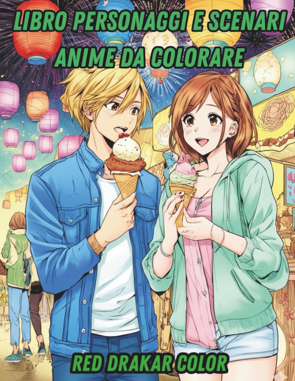 Libro Personaggi e Scenari Anime da Colorare: 50 illustrazioni a tema Anime e Manga da colorare per Adulti e Ragazzi di tutte le età