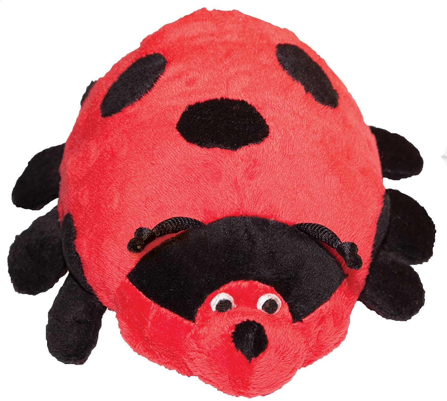 Patchwork Pet Pond Hoppers Ladybug 14-Inch Squeak Toy for Dogs