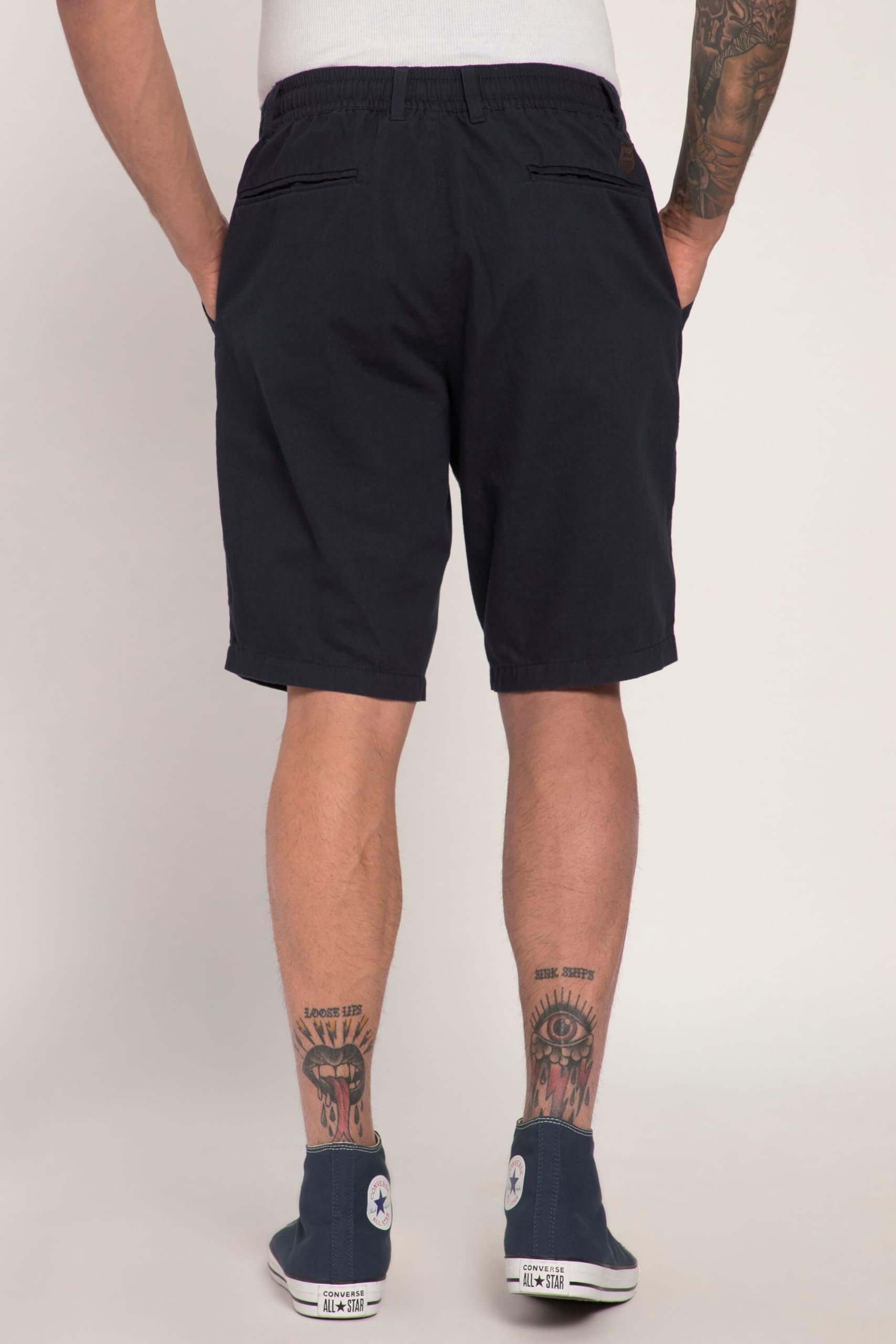 JP 1880 Herren große Größen Übergrößen Menswear L-8XL Bermuda, Leinenoptik, legere Passform, Elastikbund 815197