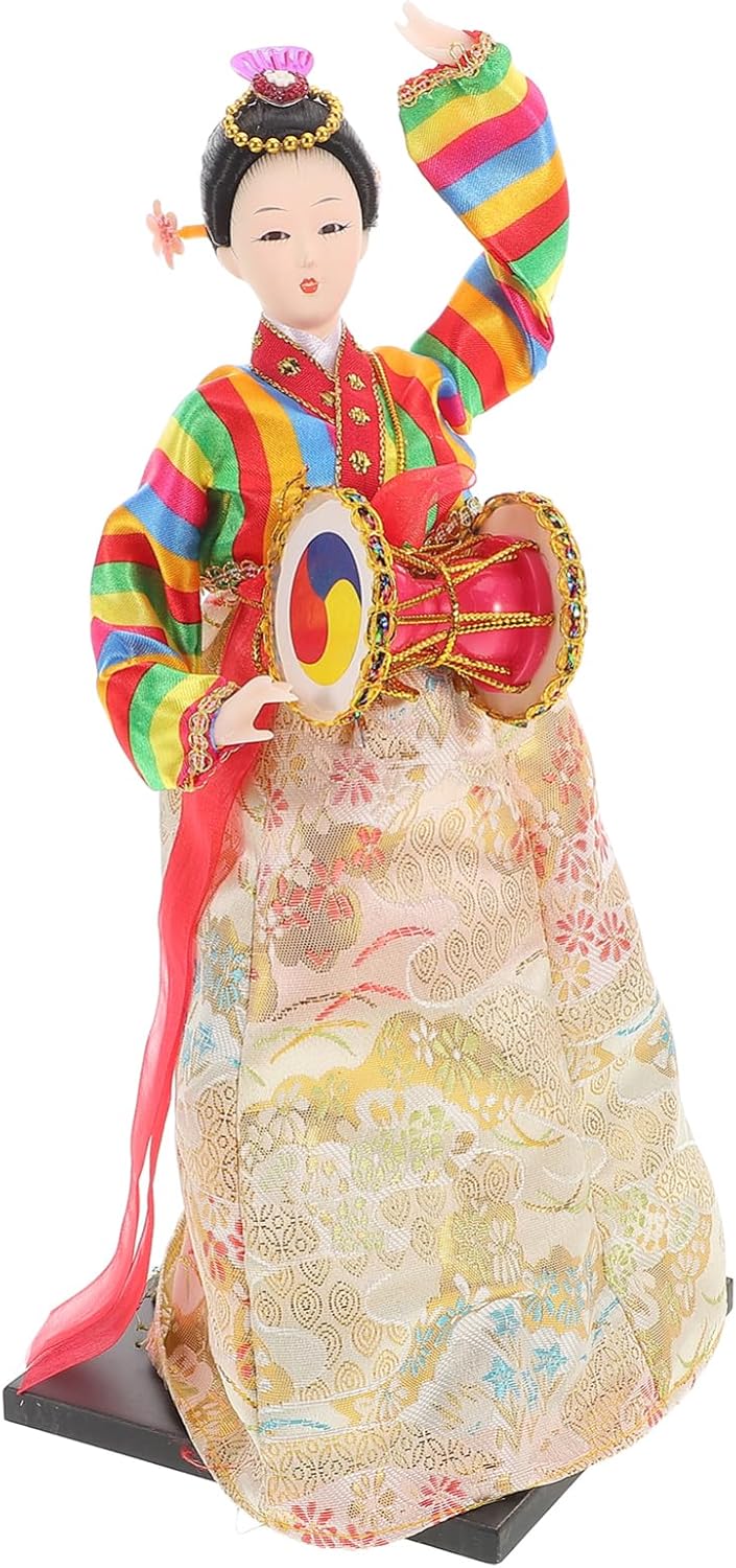 Korean Style Silk Doll Figurine Traditional Handicraft Doll Decor for Home Captivating Korean Heritage Design for