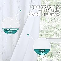 Vista 317 de BGment Room Darkening Curtains 95 Inches Long, Grommet Thermal Insulated Blackout Curtains with Wave Line and Dots Printed for Bedroom, 2 Panels