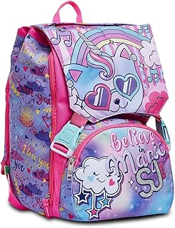 Scuola SJ Gang Animali Unicorno Viola Rosa Estensibile 41x27x16(22) cm