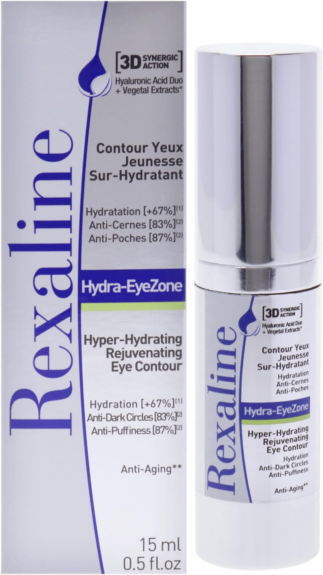 Rexaline 3D Hydra-EyeZone, 0.5 Oz Cream