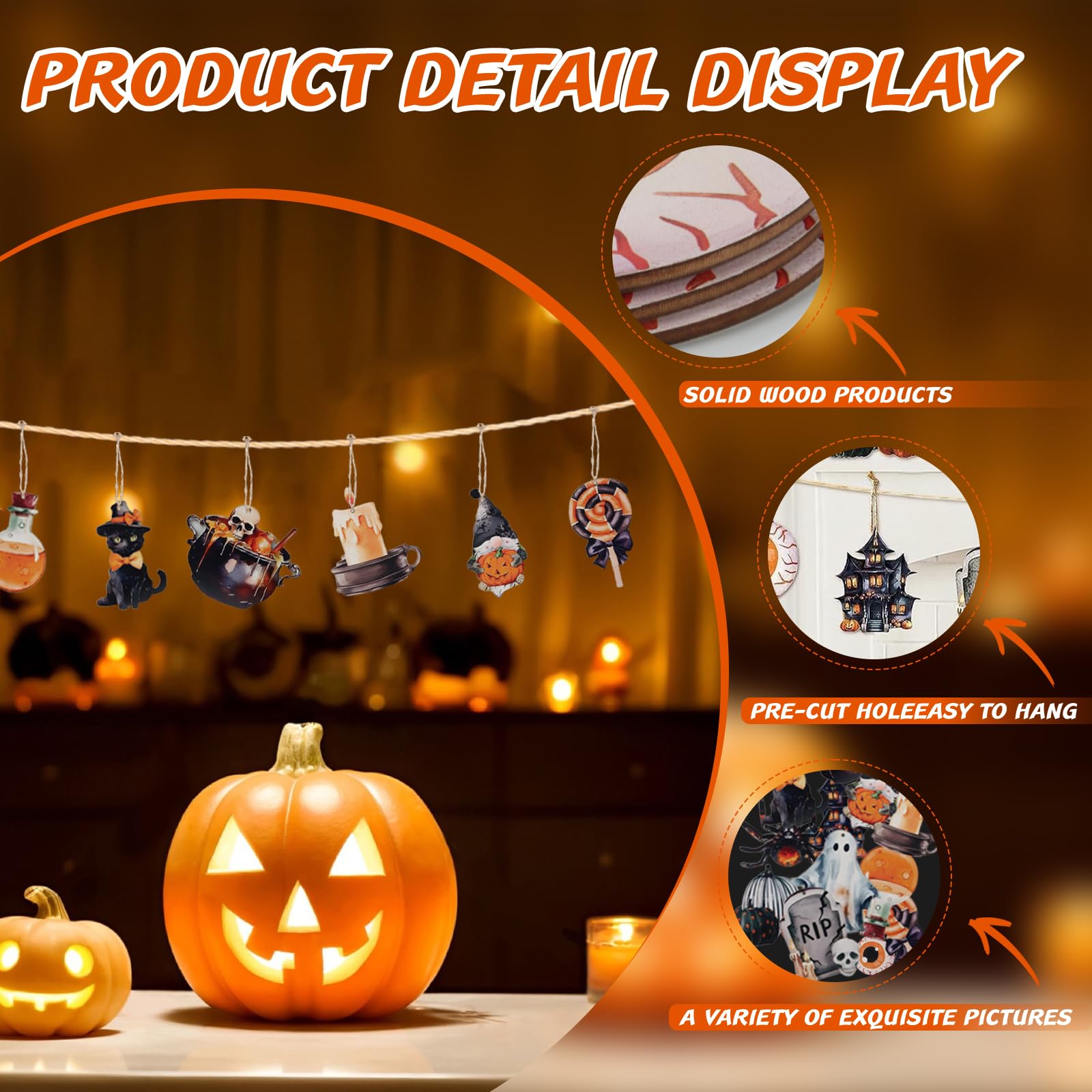 Shyllin 36 Pieces Décoration Suspendre Hallowee, Pendentif