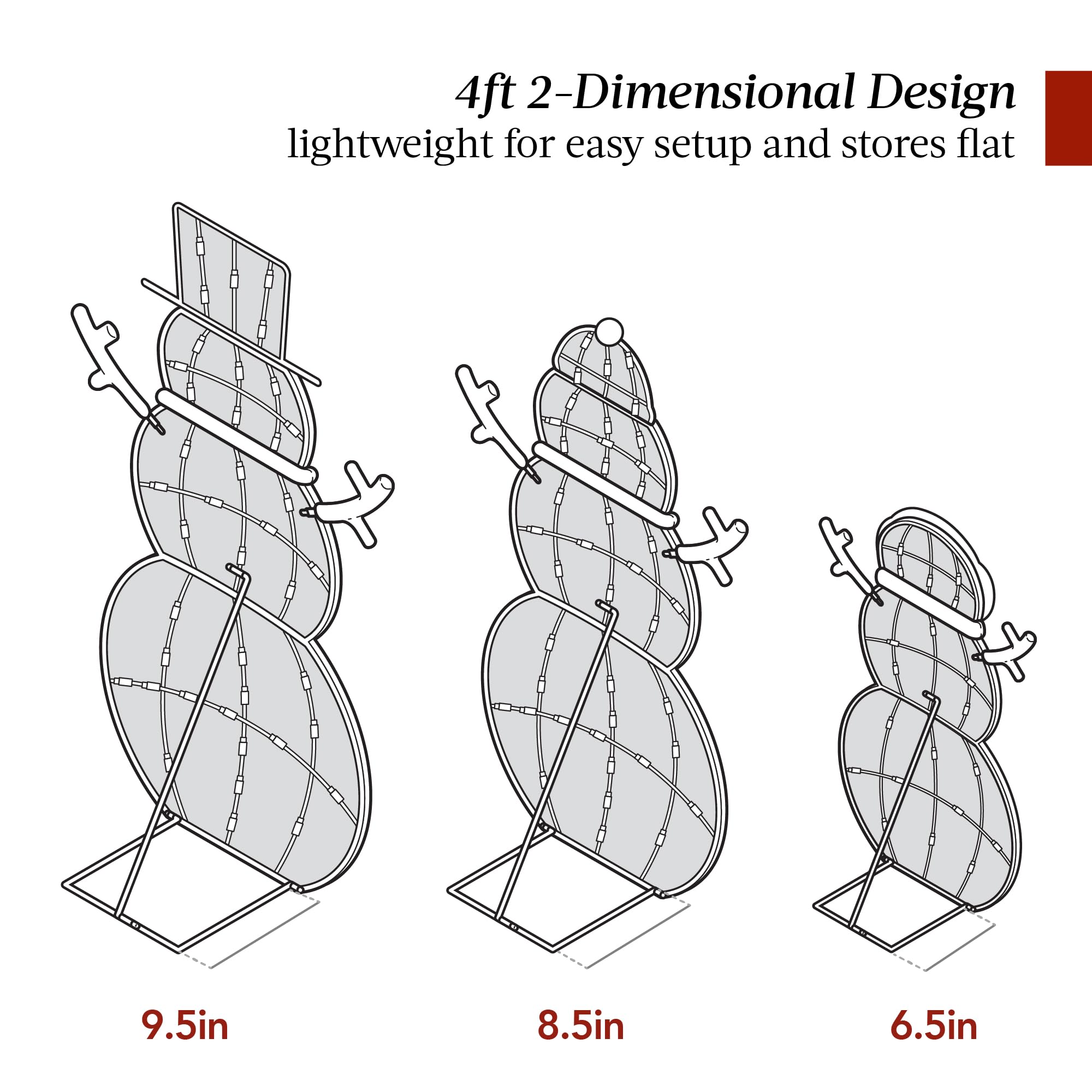 Best Choice Products 4ft 3-Piece 2D Lighted Christmas Snowman Family Set, Large Outdoor Yard Decor Holiday Decoration w/ 135 Twinkling LED Lights
