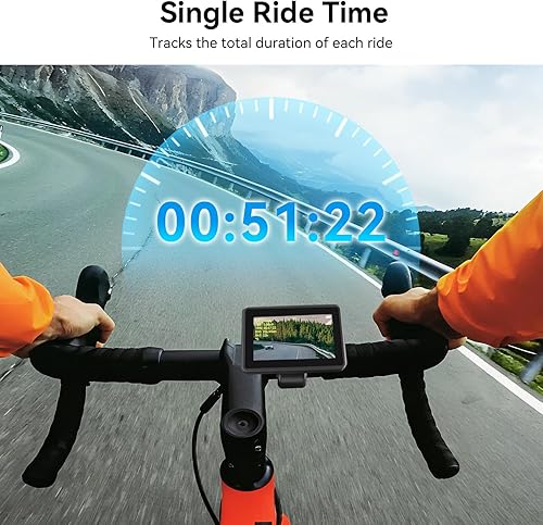 Miniatura 4 de FEISIKE Cámara de bicicleta con pantalla de 4.3 pulgadas, espejo de bicicleta de visión nocturna gran angular de 145 con ciclocomputadora,